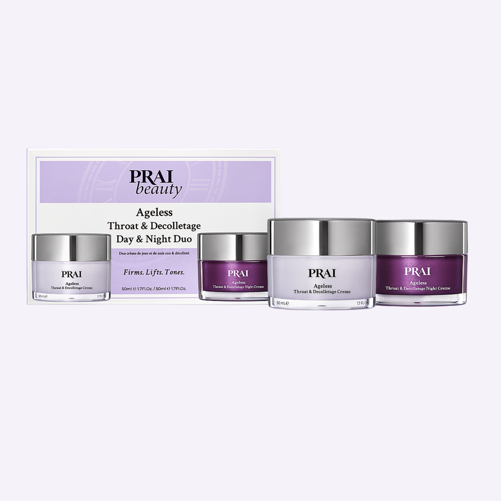 Ageless Throat & Decolletage Day & Night Set – PRAI Beauty
