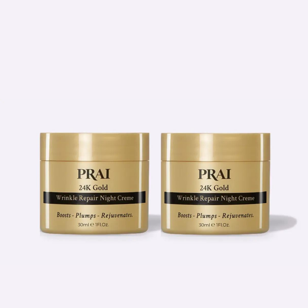 PRAI Beauty 24K Gold Wrinkle Repair Night Creme - Set of 2