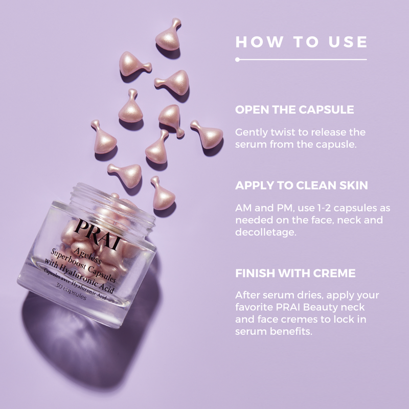 PRAI Beauty Ageless Superboost Serum Capsules with Hyaluronic Acid